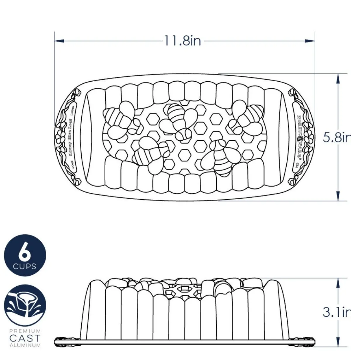 Best Nordic Ware Honingraat Bijen Bakvorm