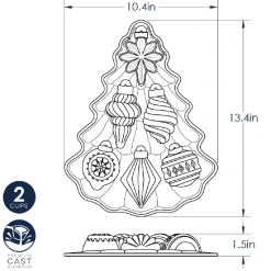 Discount Nordic Ware Kerst Vintage Ornament Bakvorm