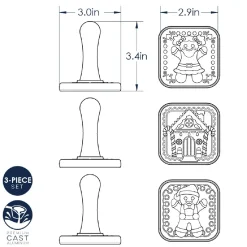 New Nordic Ware Koekjesstempel Gingerbread Set/3