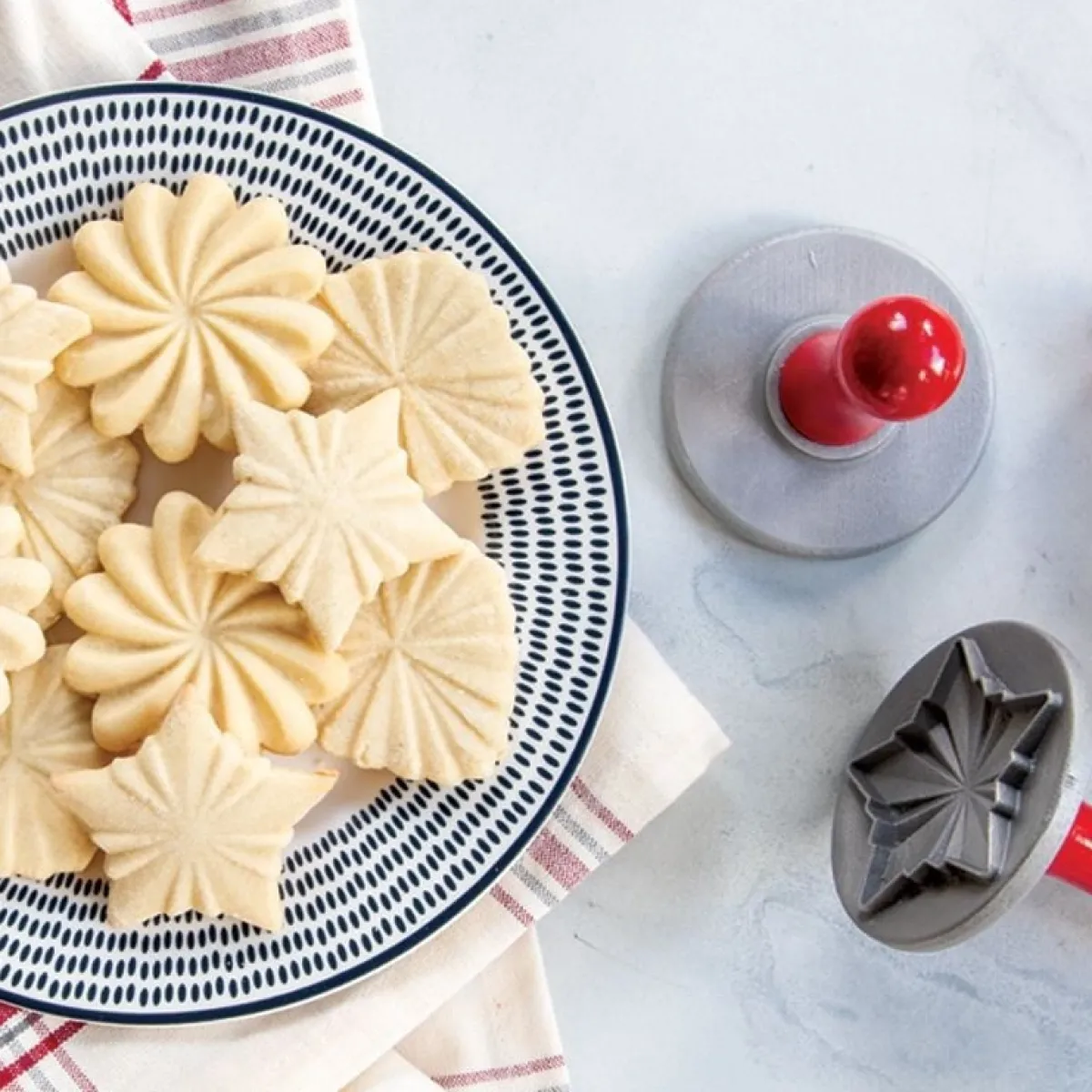 Nordic Ware Koekjesstempel Pretty Pleated Set/3