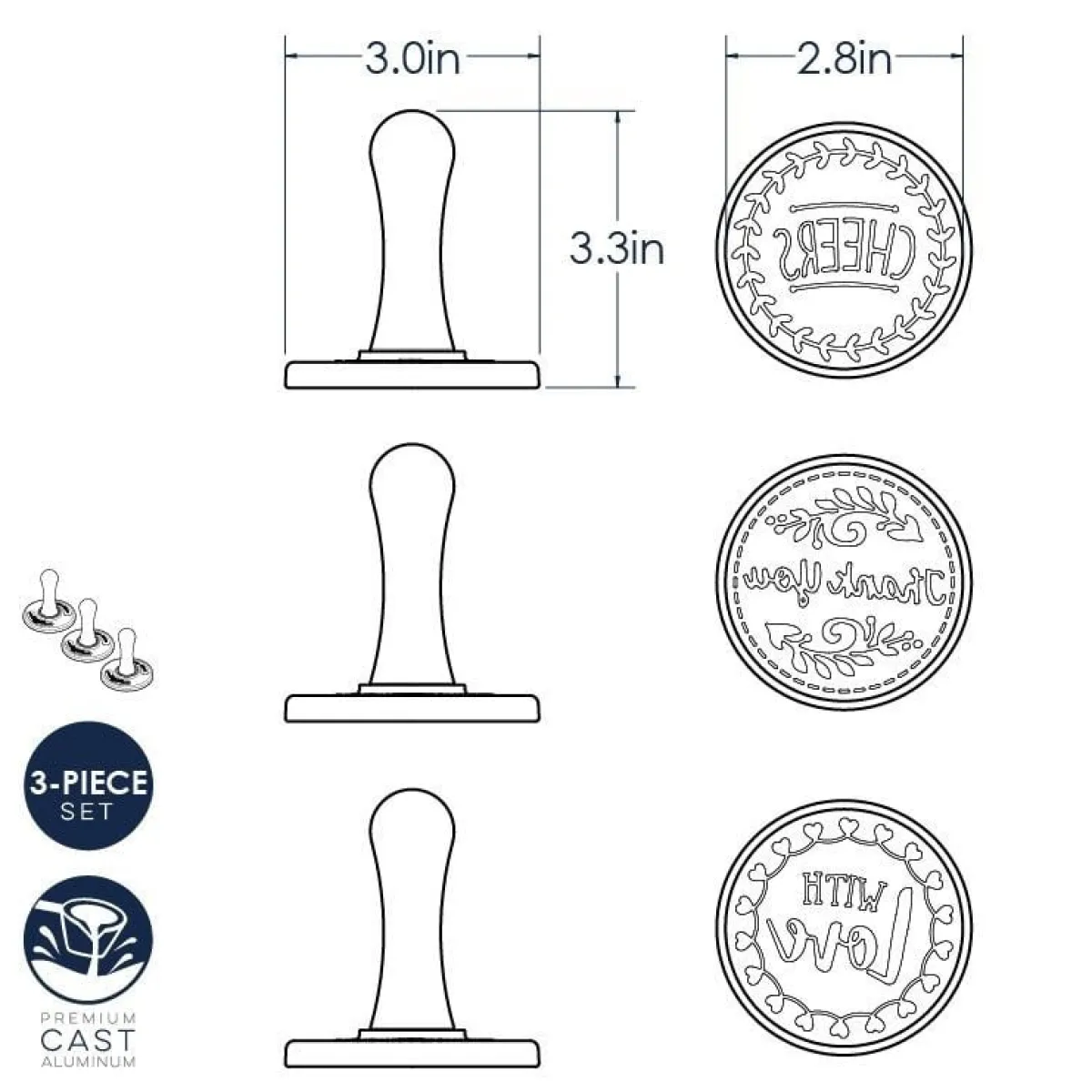 New Nordic Ware Koekjesstempel Greetings Set/3