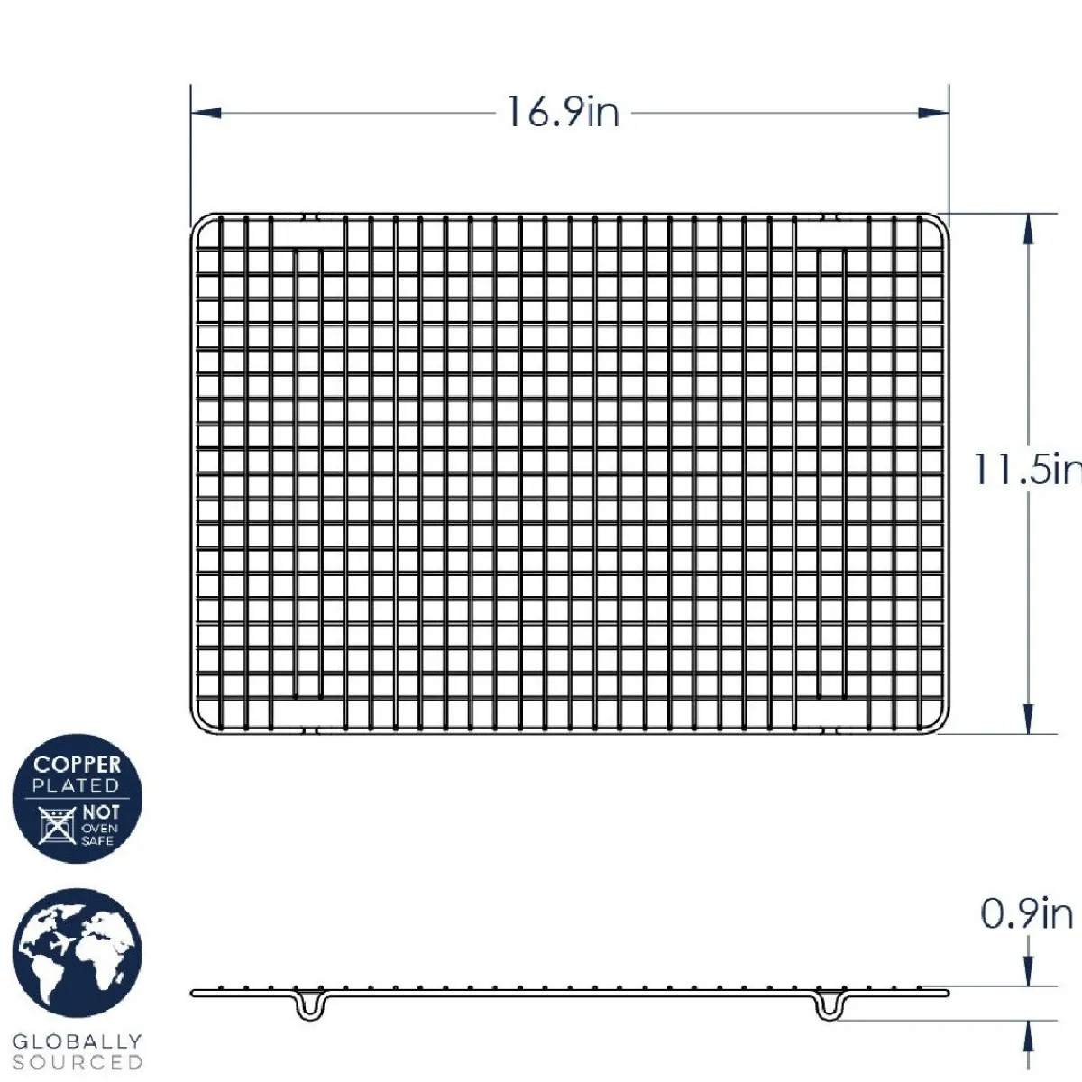 Online Nordic Ware Koel / Druip Rek Koper 45,5x29cm