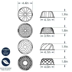 Discount Nordic Ware Kunststof Mini Bundt Set/2