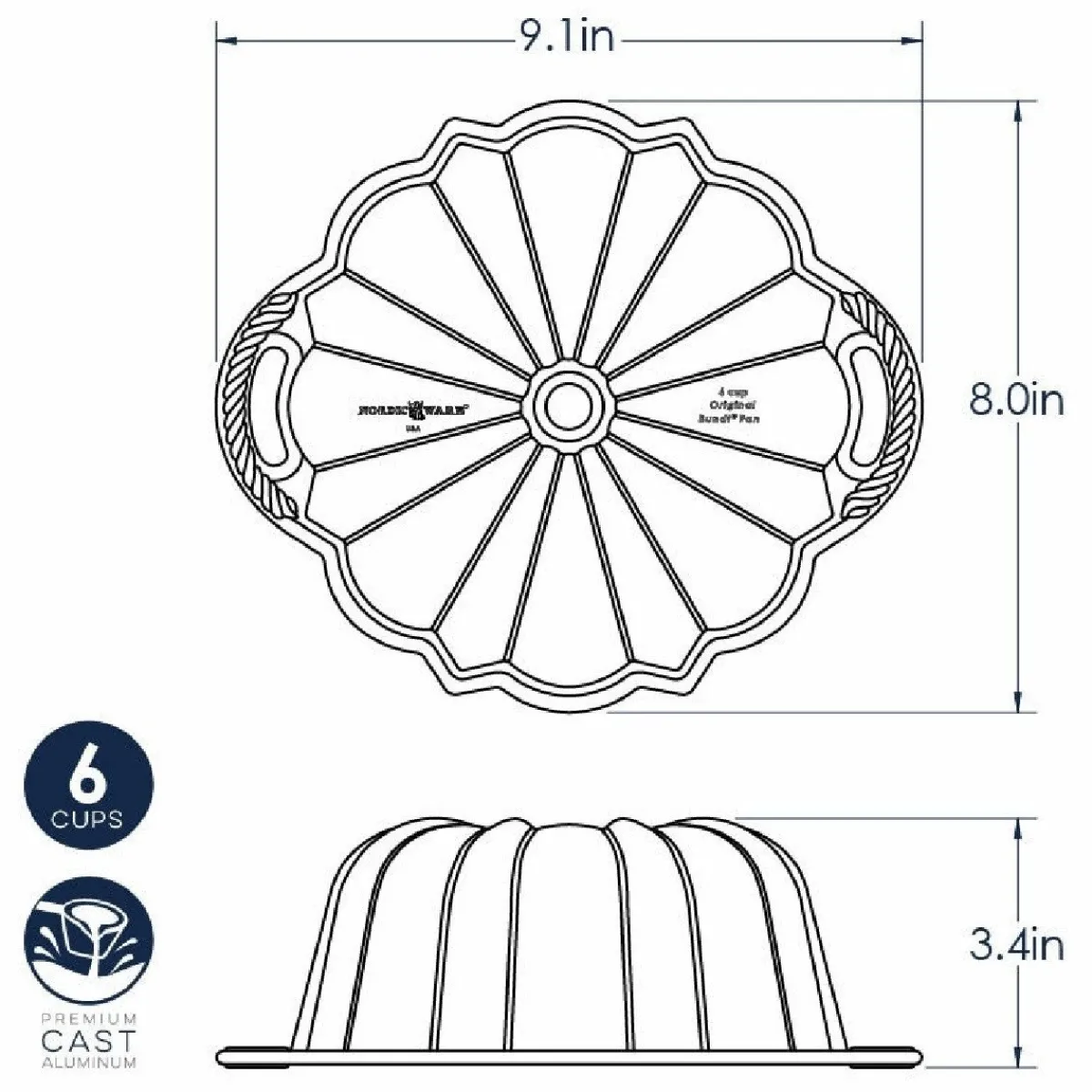 Outlet Nordic Ware Original Anniversary Tulband Bakvorm Klein