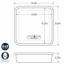 Best Nordic Ware Taartpan Vierkant 22x22x6cm