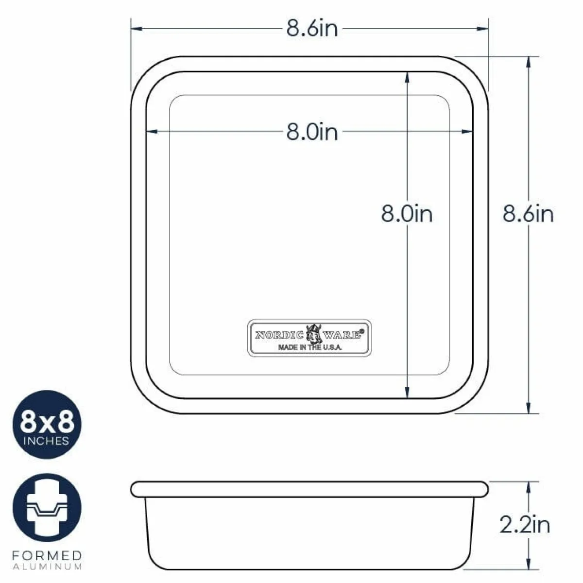 Best Nordic Ware Taartpan Vierkant 22x22x6cm