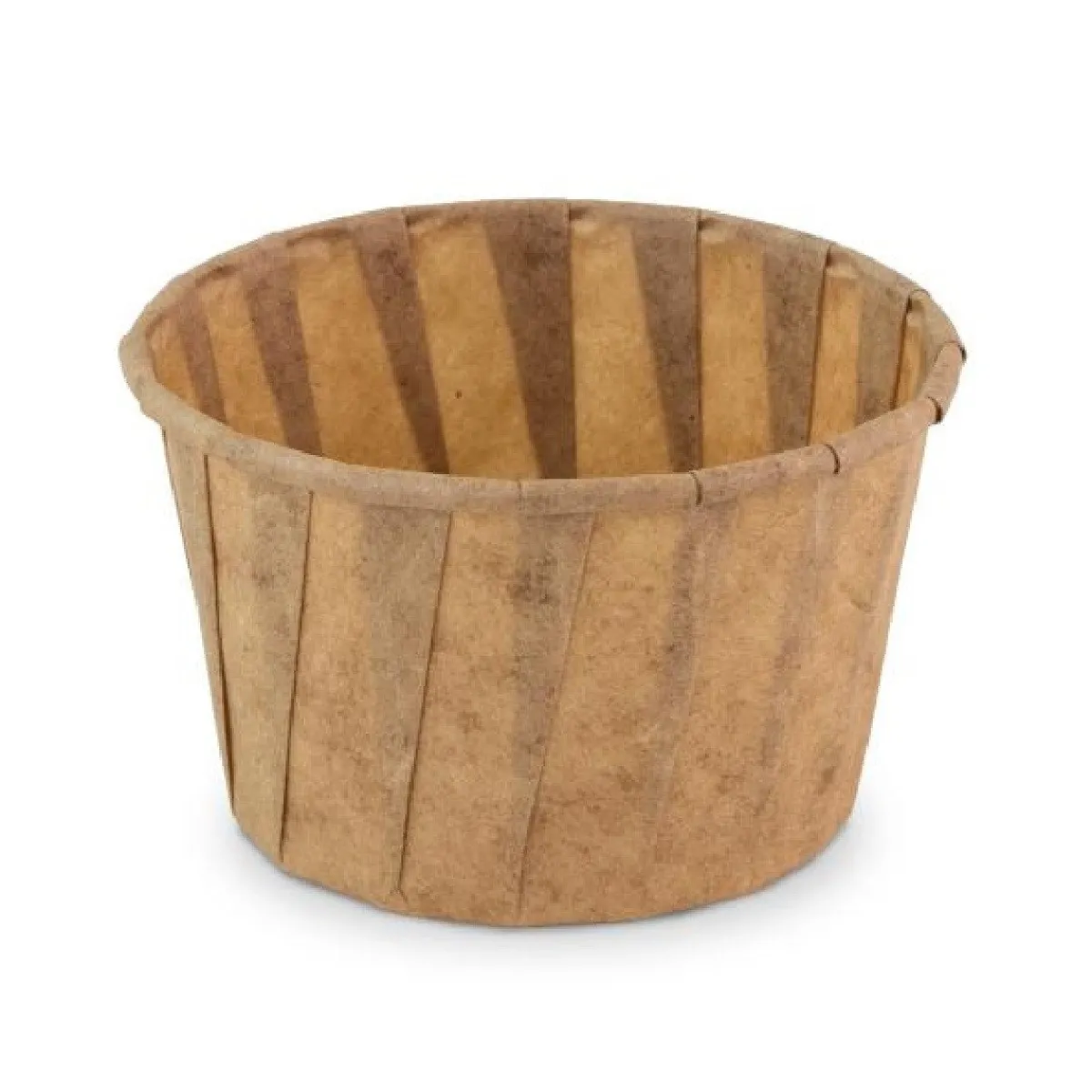 Discount Papieren Bakje Rond Bruin Ø6,6x4,2cm 200st.