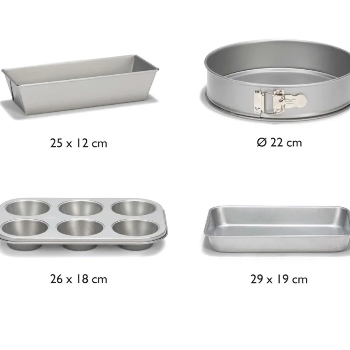 Outlet Patisse Bakvormen Silver-Top Set/4**