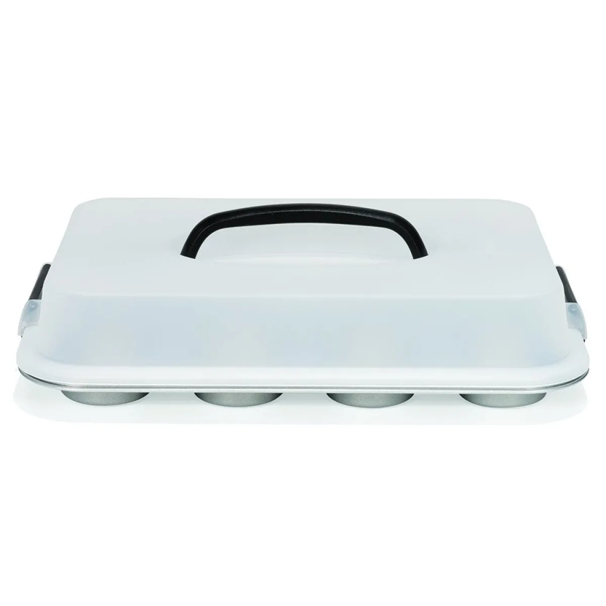 Sale Patisse Muffinvorm Silver-Top 12 Vaks met Draagdeksel 35cm