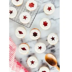 Online Patisse Uitsteker Linzer (Bloem/Ster/Vierkant) RVS 5cm Set/3