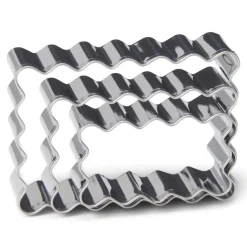 Hot Patisse Uitsteker Ribbel Rechthoekig RVS Set/3