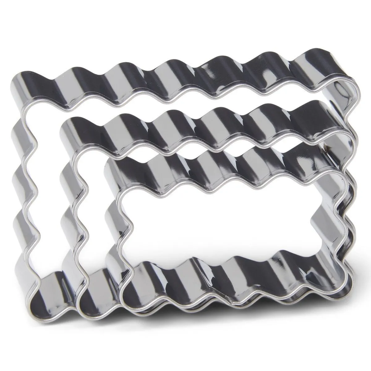 Hot Patisse Uitsteker Ribbel Rechthoekig RVS Set/3