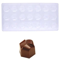 New Pavoni Bonbonvorm Zeshoek Fantasia (21x) 26x23mm