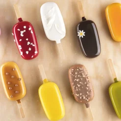 Clearance Pavoni Siliconen IJsjesmal Capri (3) + 50 stokjes