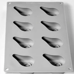 New Pavoni Siliconen Vorm Halve Peer 75x54mm (8) 30x17,5cm