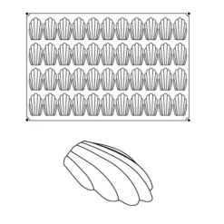 Sale Pavoni Siliconen Vorm Madeleine 78x45mm (44) 60x40cm