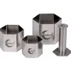 Outlet Plate-it Garneerringen Hexagon met Pusher Set/4