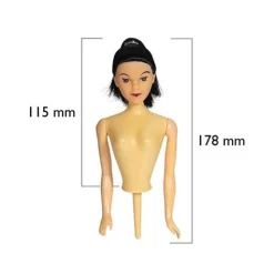 Best PME Barbie Doll Pick (Pin Popje) Zwart haar**