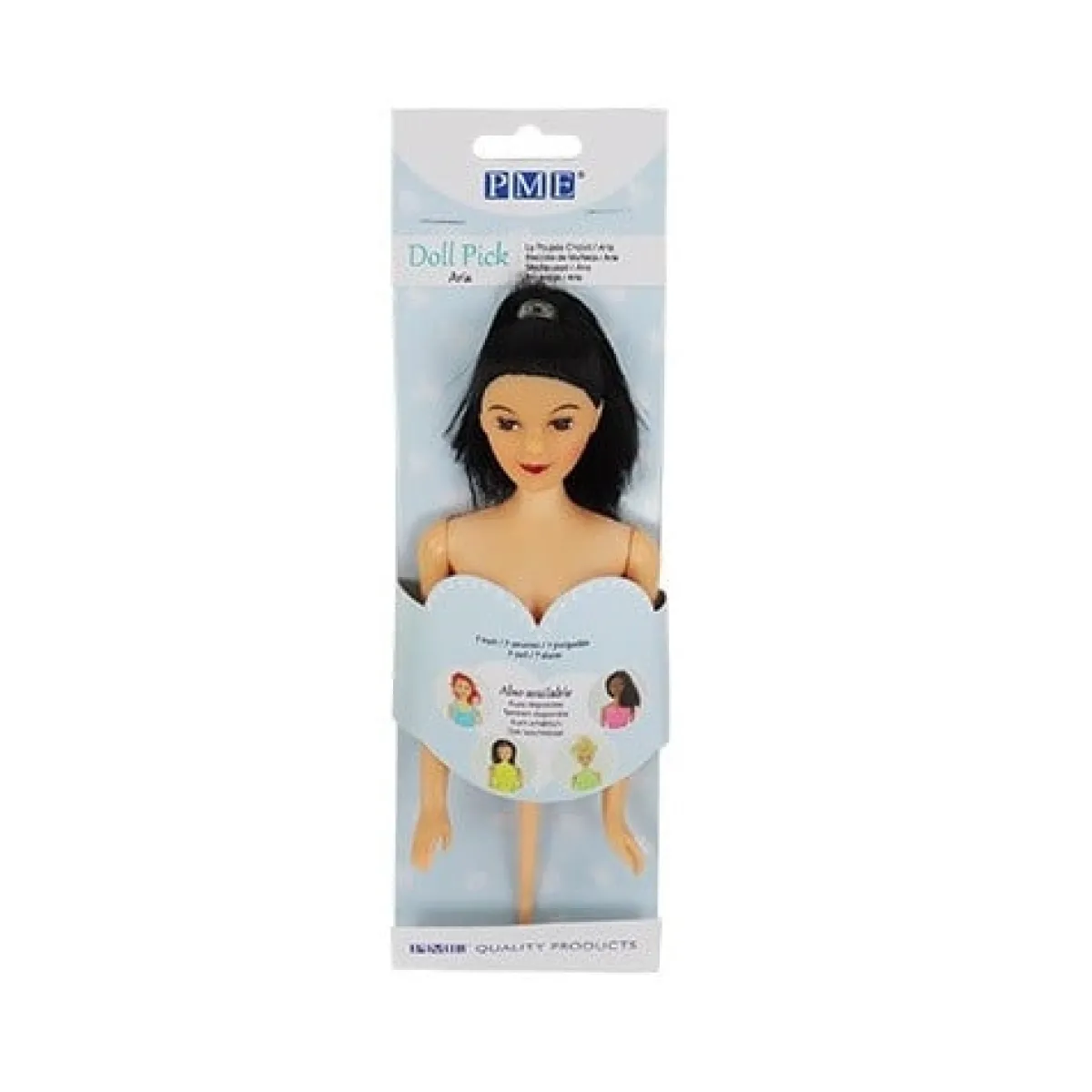 Best PME Barbie Doll Pick (Pin Popje) Zwart haar**