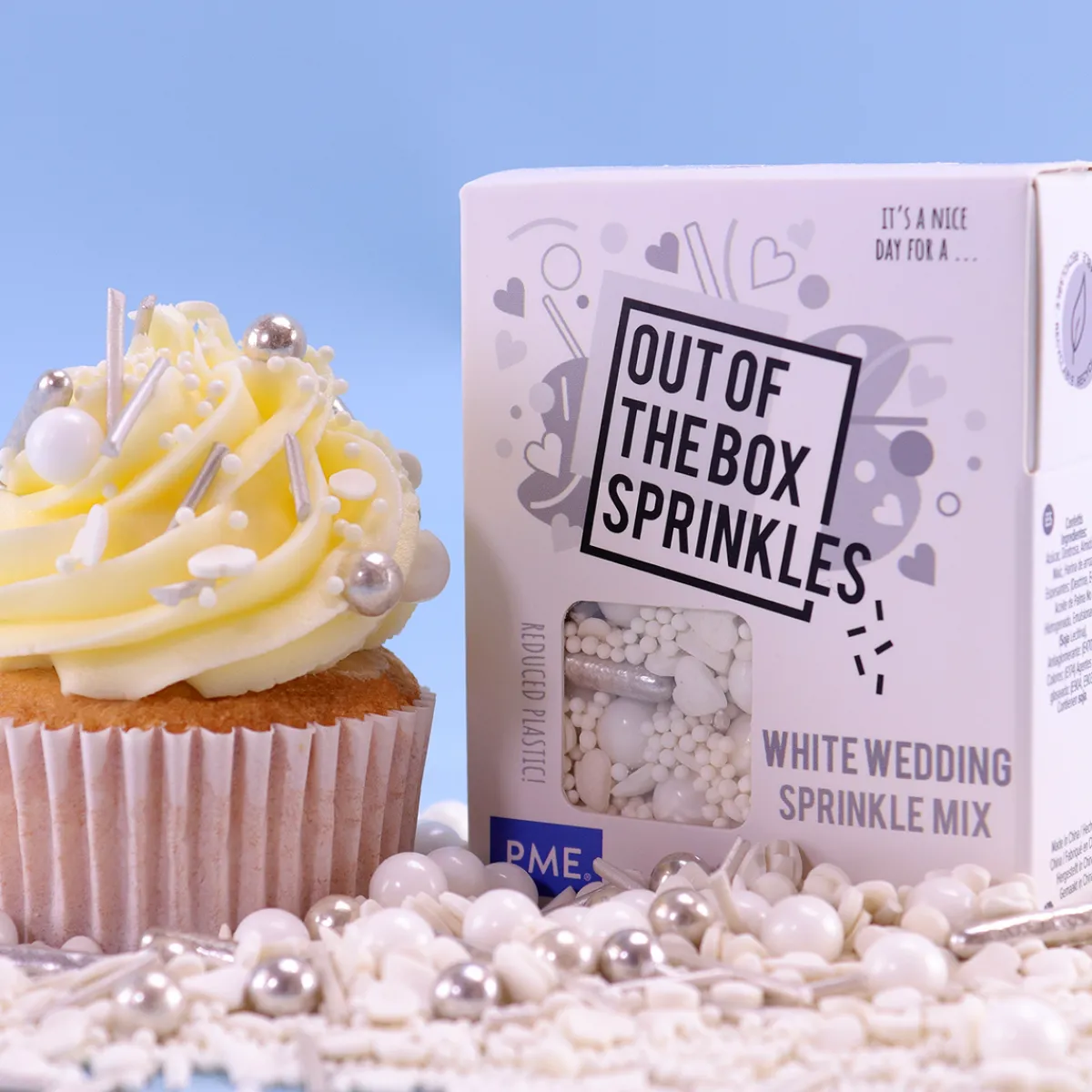 New PME Bruiloft Wit Sprinkle Mix (Out of the Box) 60g