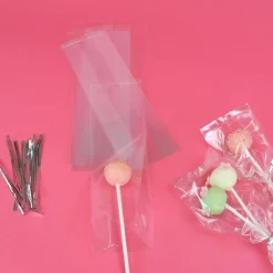 Online PME Cakepop zakjes met zilveren strikjes 25x7,6cm 25st.