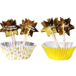 Clearance PME Cupcake Set Gouden Sterren 24st.