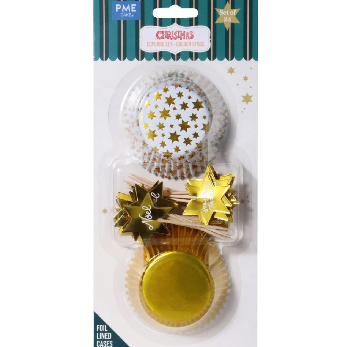 Clearance PME Cupcake Set Gouden Sterren 24st.