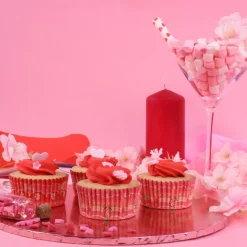 PME Cupcake Vormpjes Vintage Valentijn Ø52mm 60st.