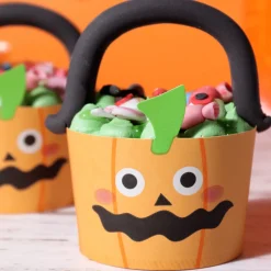 Sale PME Halloween Cupcake Vormpjes Pompoenlantaarn Ø45mm 12st.