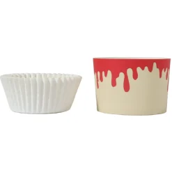 New PME Halloween Cupcake Vormpjes Druppelend Bloed Ø45mm 12st**