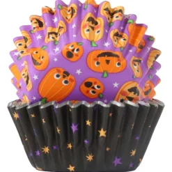 Clearance PME Halloween Mini Cupcake Vormpjes Pompoenfeest Ø33mm 60st.