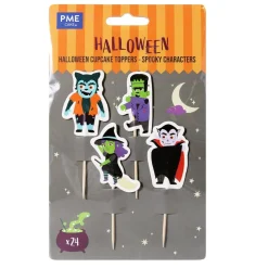 Hot PME Halloween Taartprikkers Griezelige Personages 24st.