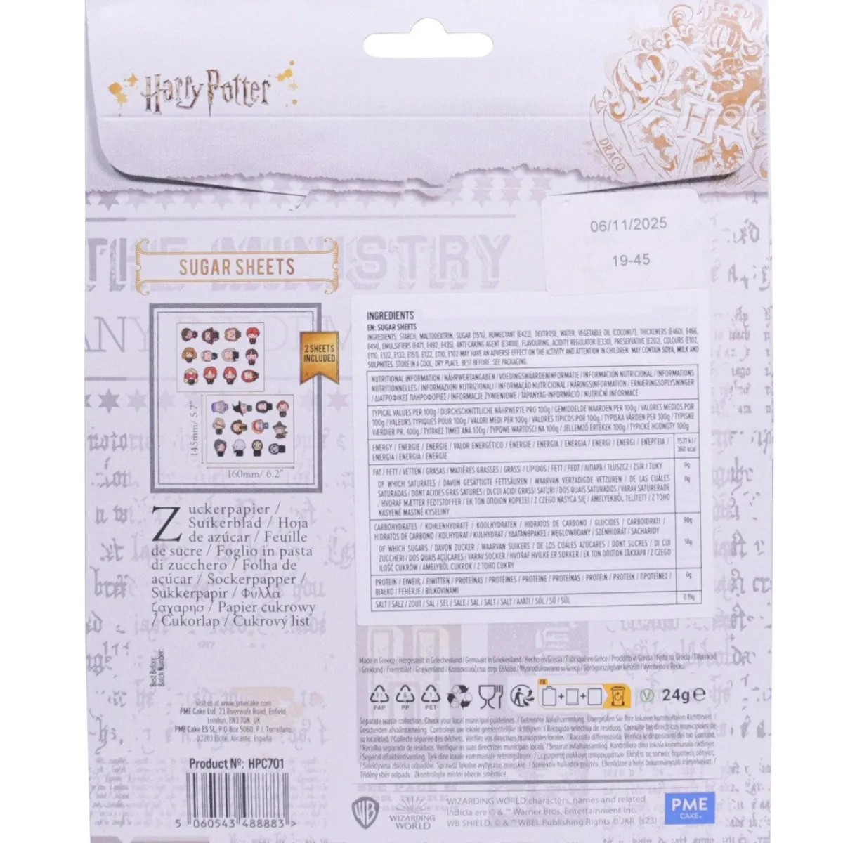 New PME Harry Potter Karakters Suikerdecoratie 24st.