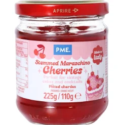 Outlet PME Maraschino Kersen met Steel op Siroop 225g