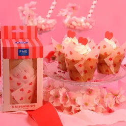 Online PME Muffin Cups Hartjes 24st.