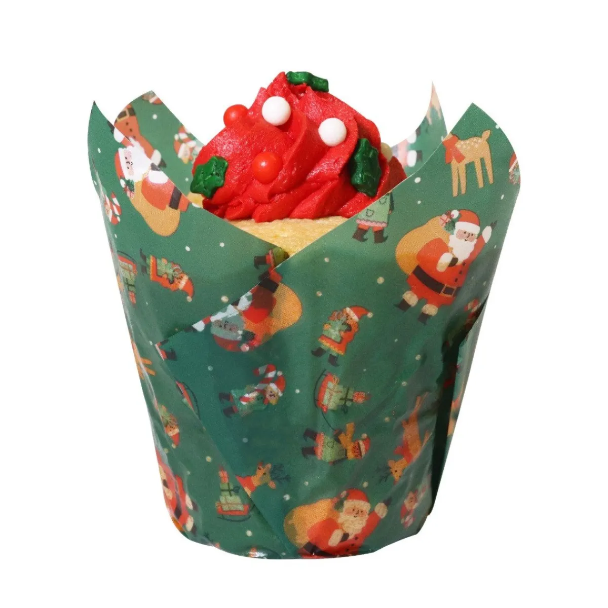 Hot PME Muffin Cups Kerstman 24st