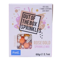 Sale PME Rose en Gouden Sprinkle Mix (Out of the Box) 60g