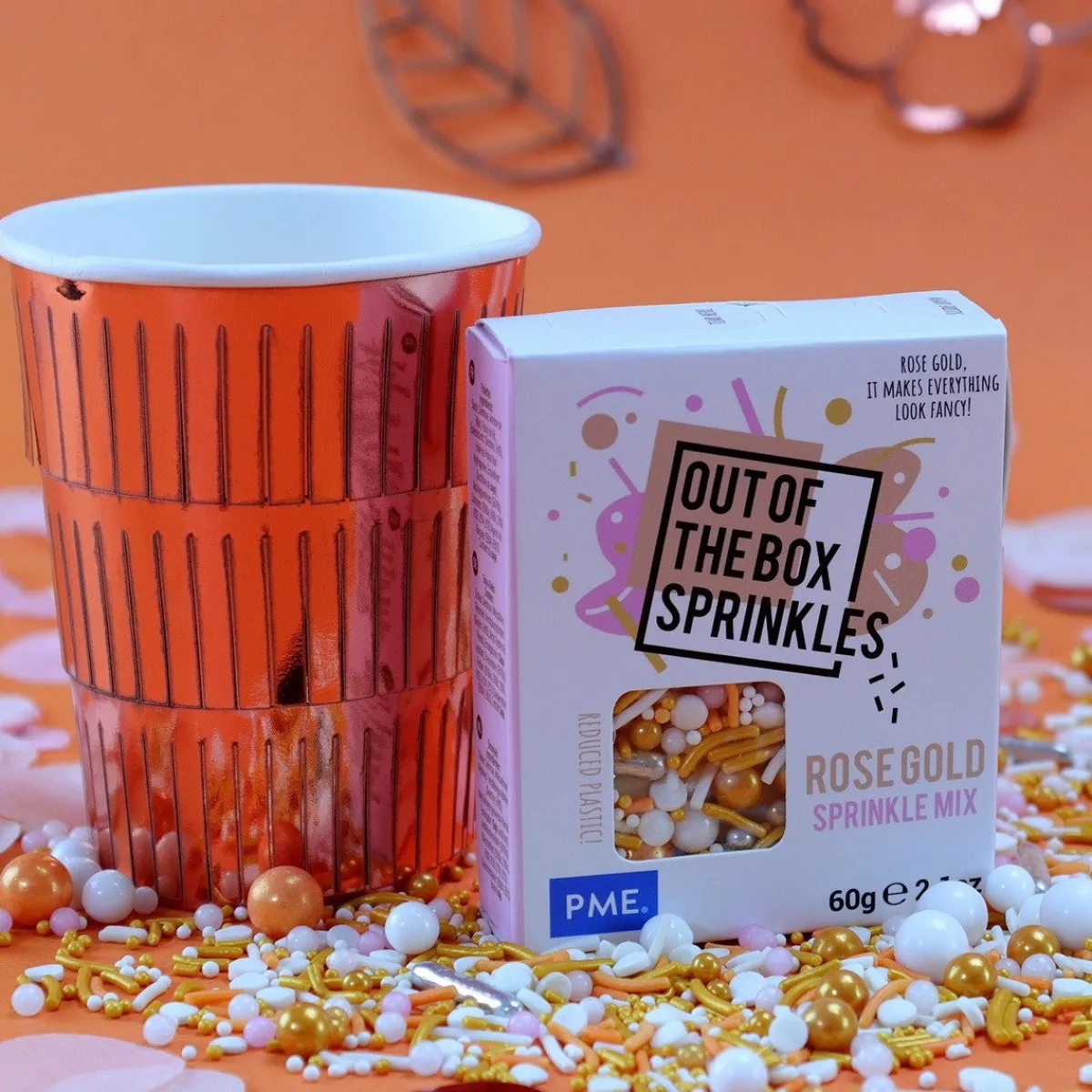 Sale PME Rose en Gouden Sprinkle Mix (Out of the Box) 60g