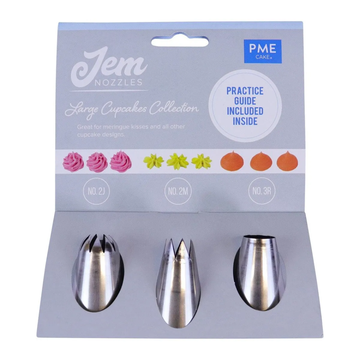 New PME Spuitmondjes Grote Cupcakes Set/3