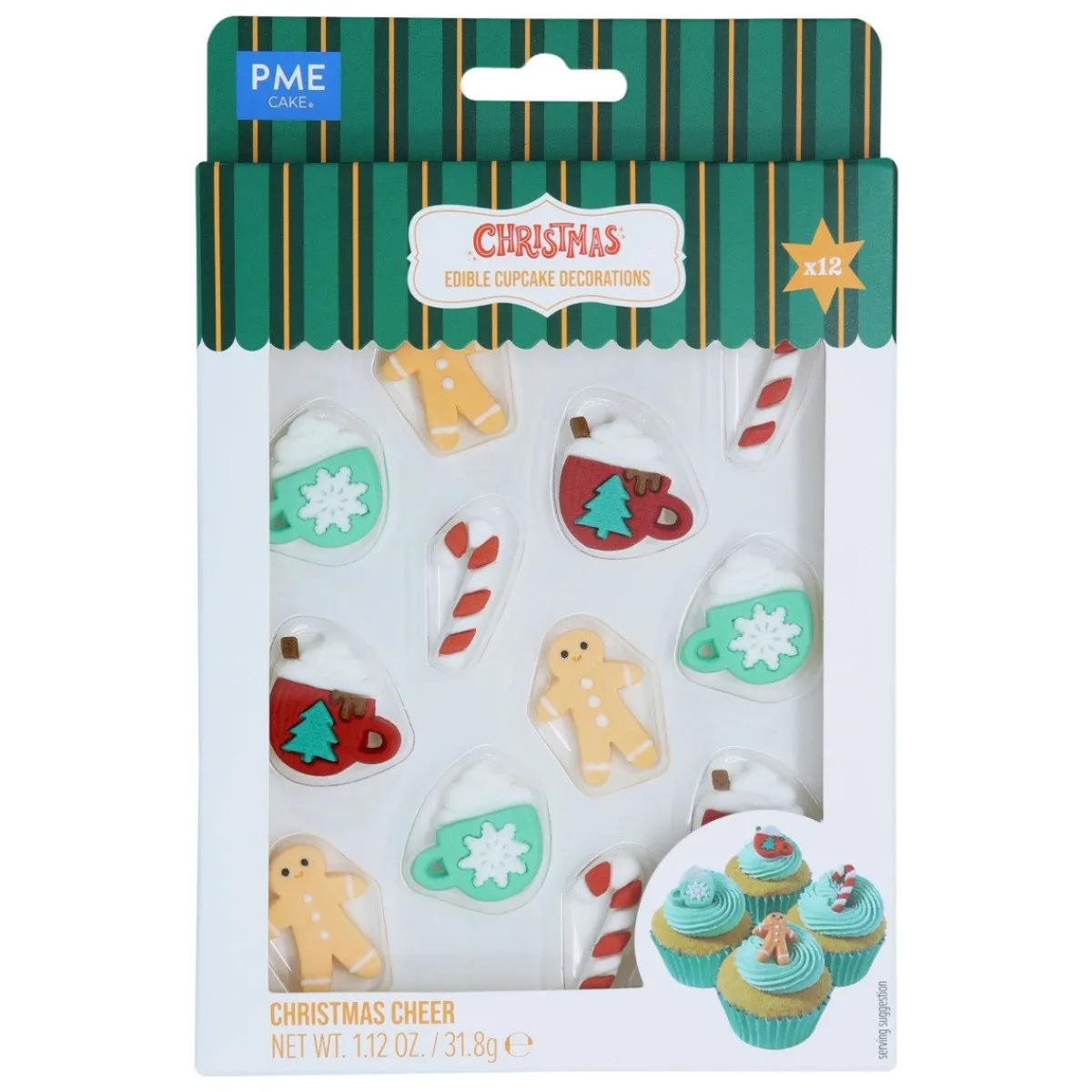 Sale PME Suikerdecoratie Christmas Cheer 12st.