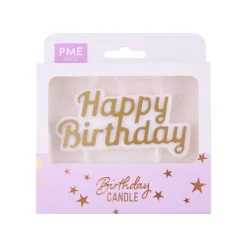Discount PME Taartkaarsje Happy Birthday Goud