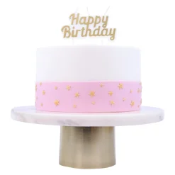 Discount PME Taartkaarsje Happy Birthday Goud