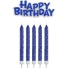 Clearance PME Taartkaarsjes Happy Birthday Blauw set/17