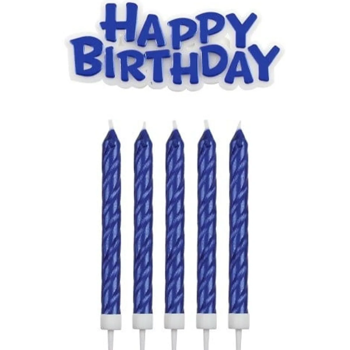 Clearance PME Taartkaarsjes Happy Birthday Blauw set/17