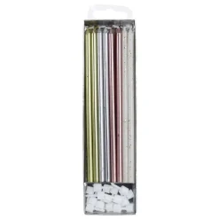 Outlet PME Taartkaarsjes Kleurmix Extra Lang (15cm) Set/16