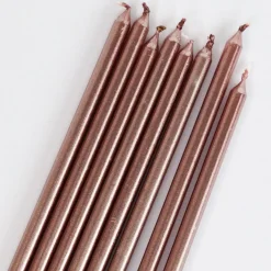 Discount PME Taartkaarsjes Rose Goud Extra Lang (15cm) Set/16