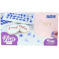 New PME Tekst Stempelset Fun Fonts - Collectie 1