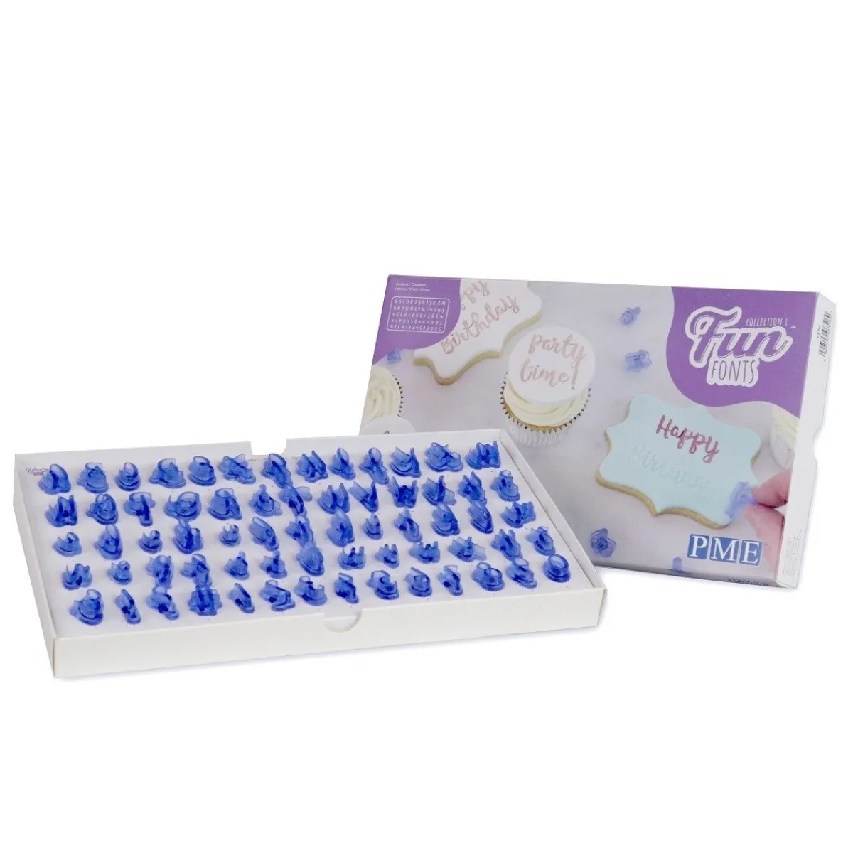 Online PME Tekst Stempelset Klein Fun Fonts - Collectie 1