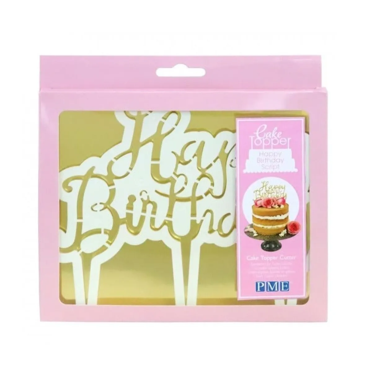 Clearance PME Uitsteker voor Taarttopper Goud Happy Birthday**