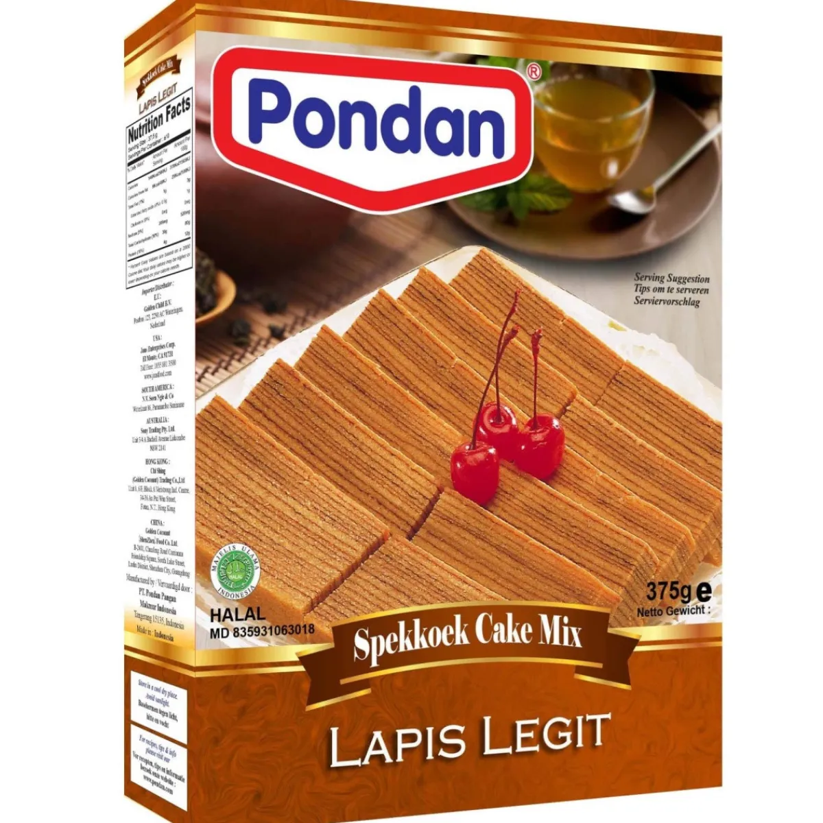 Pondan Cakemix Spekkoek Lapis Legit 375g